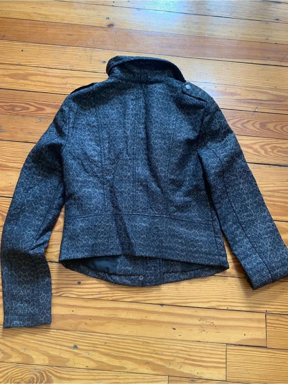 We The Free Leopard-Print Bomber Jacket with Red Trim Accents Size 2 Like New!